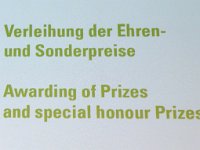 Ehren- und Sonderpreise Awarding of Prizes and special honour Prizes